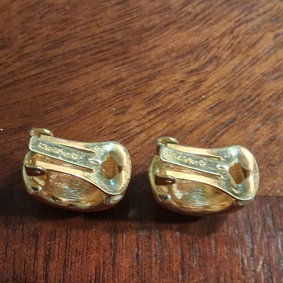 Elegant Gold and Silver Crystal Earrings - Picture 6 of 7